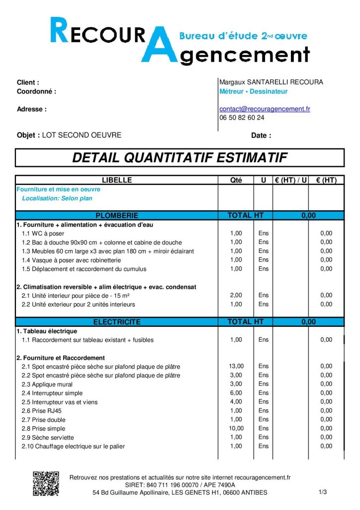 BUREAU ETUDE SECOND OEUVRE